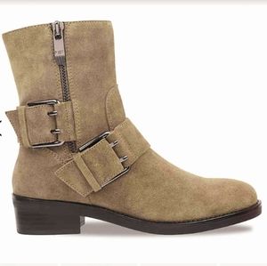 NIB*Marc Fisher taupe suede moto boot*sz 7